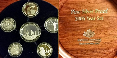 6-COIN FINE SILVER PROOF SET 2005